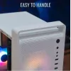 Obudowa PC AEROCOOL PGS CS-109-G-WT-v1 Mini Tower SPCC biała — microATX, GPU do 26 cm, FRGB, front mesh