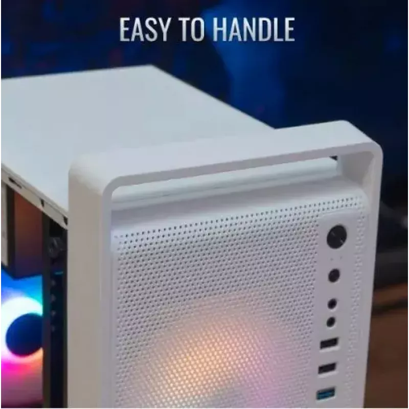 Obudowa PC AEROCOOL PGS CS-109-G-WT-v1 Mini Tower SPCC biała — microATX, GPU do 26 cm, FRGB, front mesh
