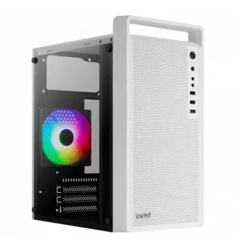 Obudowa PC AEROCOOL PGS CS-109-G-WT-v1 Mini Tower SPCC biała — microATX, GPU do 26 cm, FRGB, front mesh