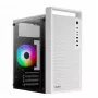 Obudowa PC AEROCOOL PGS CS-109-G-WT-v1 Mini Tower SPCC biała — microATX, GPU do 26 cm, FRGB, front mesh