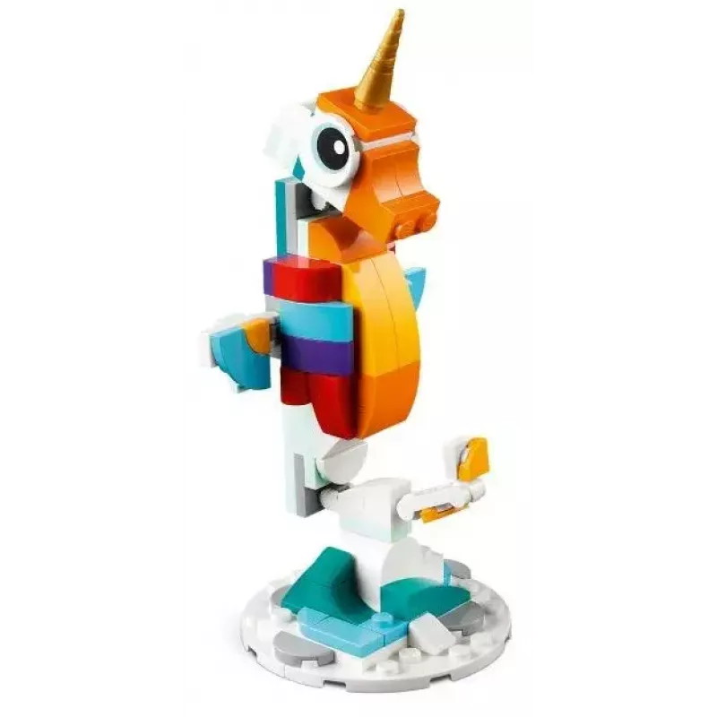 Zabawka konstrukcyjna LEGO Creator 3in1 31140 Magiczny Jednorożec, 145 elementów, wysokość 130 mm, wiek 7+