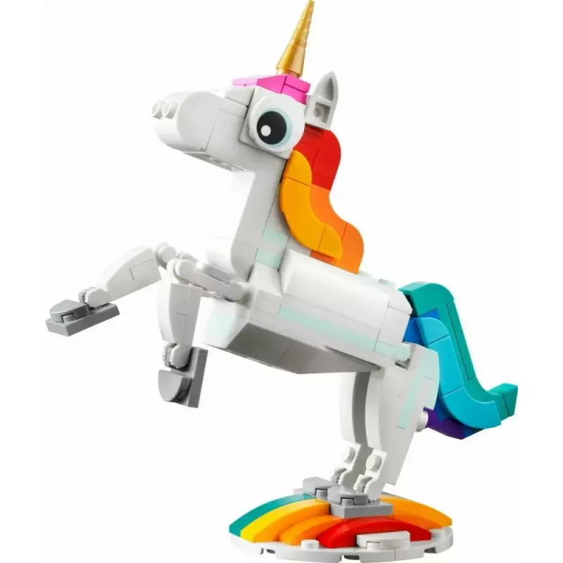 Zabawka konstrukcyjna LEGO Creator 3in1 31140 Magiczny Jednorożec, 145 elementów, wysokość 130 mm, wiek 7+
