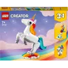 Zabawka konstrukcyjna LEGO Creator 3in1 31140 Magiczny Jednorożec, 145 elementów, wysokość 130 mm, wiek 7+