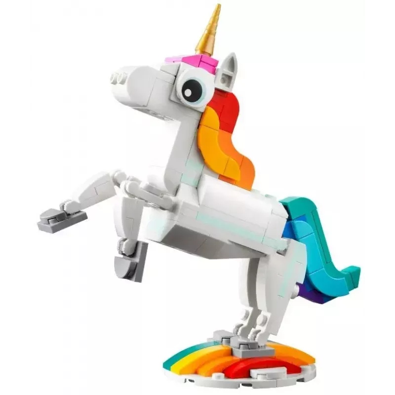 Zabawka konstrukcyjna LEGO Creator 3in1 31140 Magiczny Jednorożec, 145 elementów, wysokość 130 mm, wiek 7+