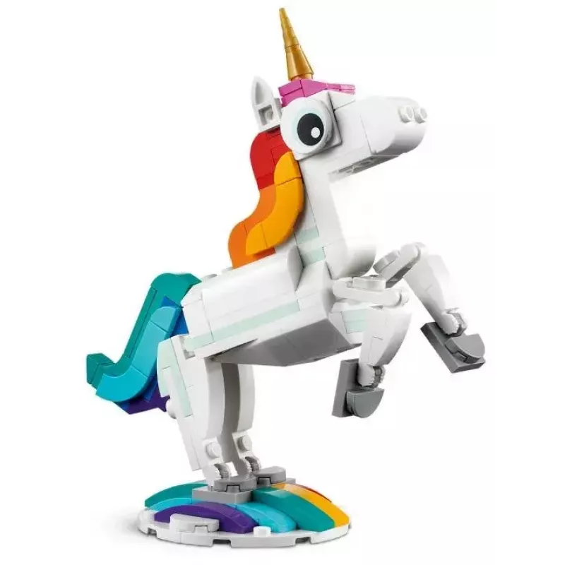 Zabawka konstrukcyjna LEGO Creator 3in1 31140 Magiczny Jednorożec, 145 elementów, wysokość 130 mm, wiek 7+