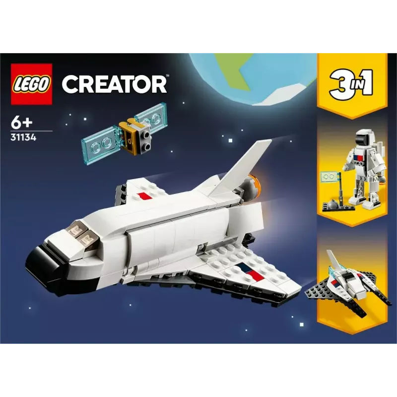 Zestaw konstrukcyjny LEGO Creator 3-w-1 Prom kosmiczny 31134 — 144 elementy, dla dzieci od 6 lat, 160×120×60 mm