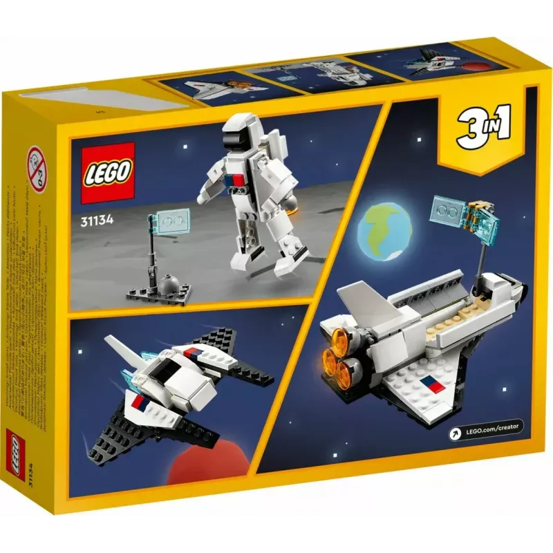 Zestaw konstrukcyjny LEGO Creator 3-w-1 Prom kosmiczny 31134 — 144 elementy, dla dzieci od 6 lat, 160×120×60 mm