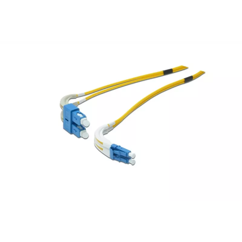 DIGITUS Kabel światłowodowy krosowy, LC na SC OS2, jednomodowy 09/125 µ, dupleks, długość 1m