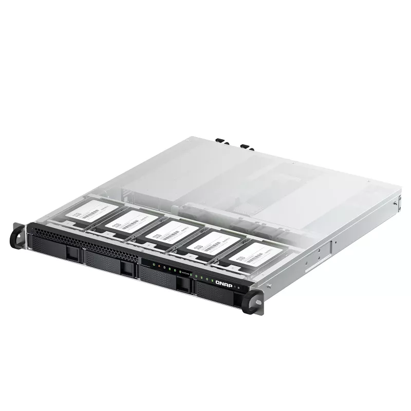 QNAP TS-h987XU-RP NAS Rack (1U) Intel Xeon E E-2334 16 GB DDR4 QuTS hero Czarny, Srebrny