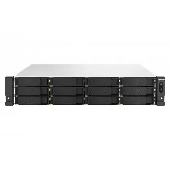 QNAP TS-h1887XU-RP NAS Rack (2U) Intel Xeon E E-2334 16 GB DDR4 0 TB QuTS hero Czarny, Biały
