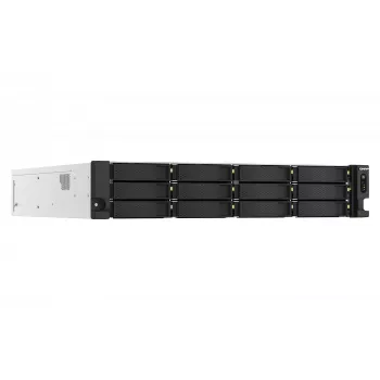 QNAP TS-h1887XU-RP NAS Rack (2U) Intel Xeon E E-2334 16 GB DDR4 0 TB QuTS hero Czarny, Biały