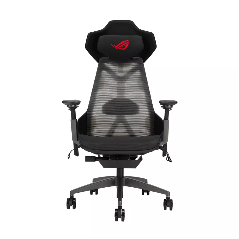 Fotel siatkowy ASUS ROG Destrier Ergo Mesh z oparciem siatkowym, czarny, 720mm 840mm 134cm