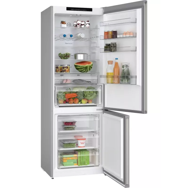 Lodówka z zamrażarką Bosch Serie 4 KGN492IDF, wolnostojąca, 440 L (311 L chłodziarka / 129 L zamrażarka), stal nierdzewna, klasa energetyczna D