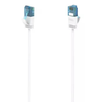 Kabel sieciowy Hama Flexi-cienki biały 0,75 m Cat6a U/UTP RJ-45 10000 Mbit/s