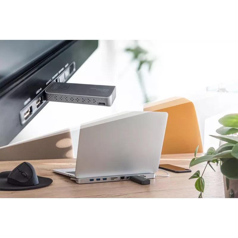 DIGITUS Bezprzewodowy zestaw przedłużacza HDMI, klucz sprzętowy 50 m, 1 do 1, Full HD