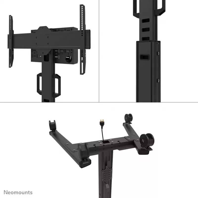 Neomounts FL50S-825BL1 wózek pod telewizor 37-75 cali - TÜV, Czarny, Stały stojak podłogowy, Stal, 70 kg, 94 cm (37 cali), 190,5 cm (75 cali)