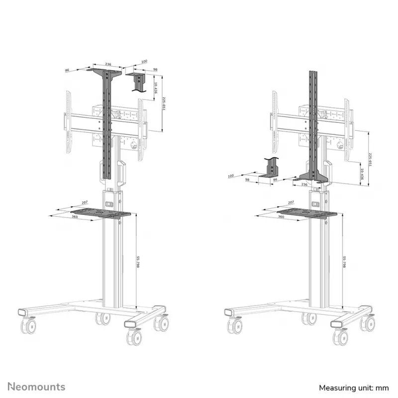 Półka Neomounts AFLS-825BL1 Czarna Stal 2,92 kg
