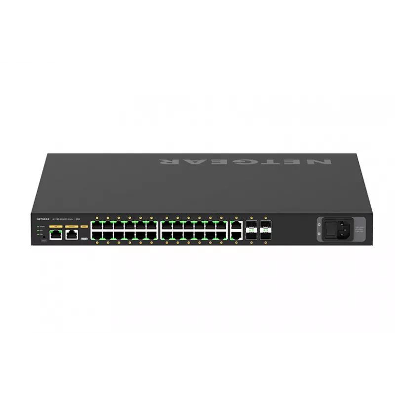 NETGEAR M4250-26G4XF-PoE+ Zarządzany przełącznik L2/L3 Gigabit Ethernet (10/100/1000) Power over Ethernet (PoE) 1U Czarny