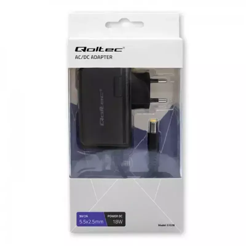 Zasilacz sieciowy Qoltec 51028 18W Czarny 220-240V