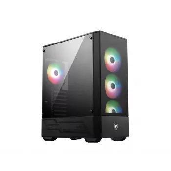 Obudowa PC MSI MAG FORGE 112R Midi Tower Czarna z hartowanym szkłem, 3x120mm przednie wentylatory, obsługa ATX/Micro‑ATX/Mini‑ITX