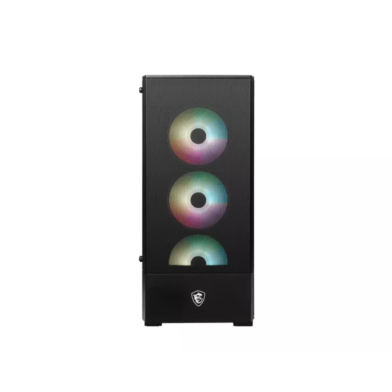 Obudowa PC MSI MAG FORGE 112R Midi Tower Czarna z hartowanym szkłem, 3x120mm przednie wentylatory, obsługa ATX/Micro‑ATX/Mini‑ITX