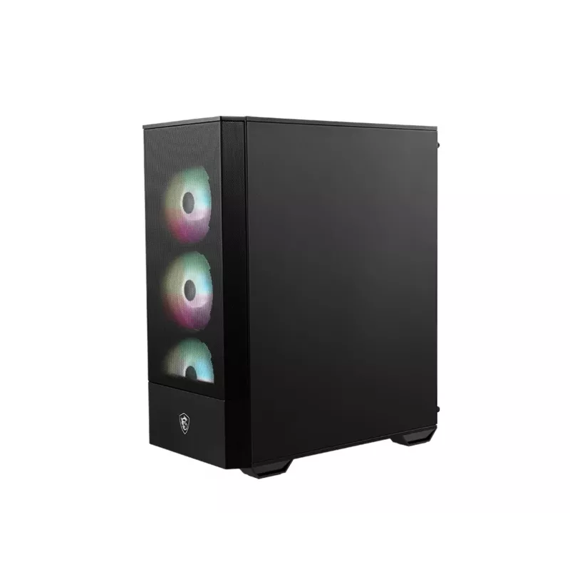 Obudowa PC MSI MAG FORGE 112R Midi Tower Czarna z hartowanym szkłem, 3x120mm przednie wentylatory, obsługa ATX/Micro‑ATX/Mini‑ITX