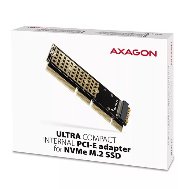 Axagon PCEM2-1U PCIe x16/x8/x4 - adapter M.2 NVMe M-key 1U