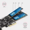 Kontroler Axagon PCES-SA4M2 PCIe 2x wewnętrzny port SATA 6G + M.2 B-key karty interfejsowe/adapter M.2, SATA