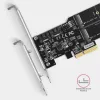Kontroler Axagon PCES-SA4M2 PCIe 2x wewnętrzny port SATA 6G + M.2 B-key karty interfejsowe/adapter M.2, SATA