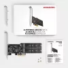 Kontroler Axagon PCES-SA4M2 PCIe 2x wewnętrzny port SATA 6G + M.2 B-key karty interfejsowe/adapter M.2, SATA