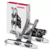 Axagon PCEA-S4N PCIe - adapter 4x port szeregowy 250 kb/s z SP i LP