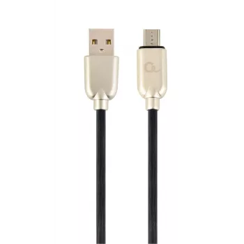 Kabel do ładowania i transmisji danych GEMBIRD Premium Rubber Micro-USB 2 m - czarny