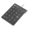 Klawiatura numeryczna NATEC GOBY 2 USB 18‑klawiszowa membranowa Czarny — przewodowa USB, 18 klawiszy, kabel 1,5 m, obudowa ABS