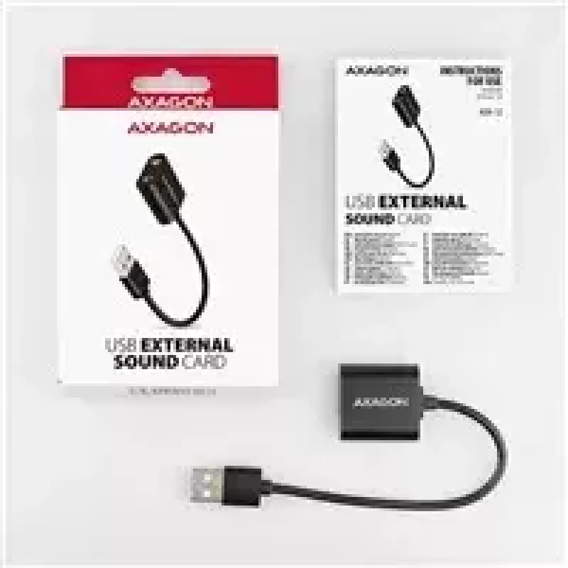 Zewnętrzny adapter audio USB AXAGON ADA-12 z 1x gniazdem 3,5 mm dla słuchawek i mikrofonu