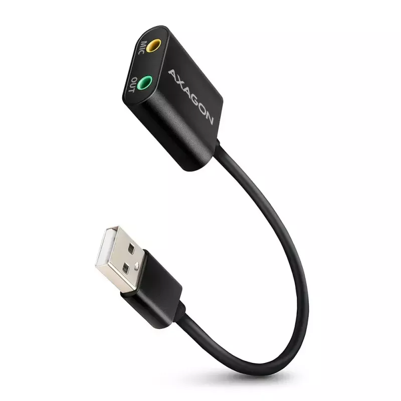 Zewnętrzny adapter audio USB AXAGON ADA-12 z 1x gniazdem 3,5 mm dla słuchawek i mikrofonu