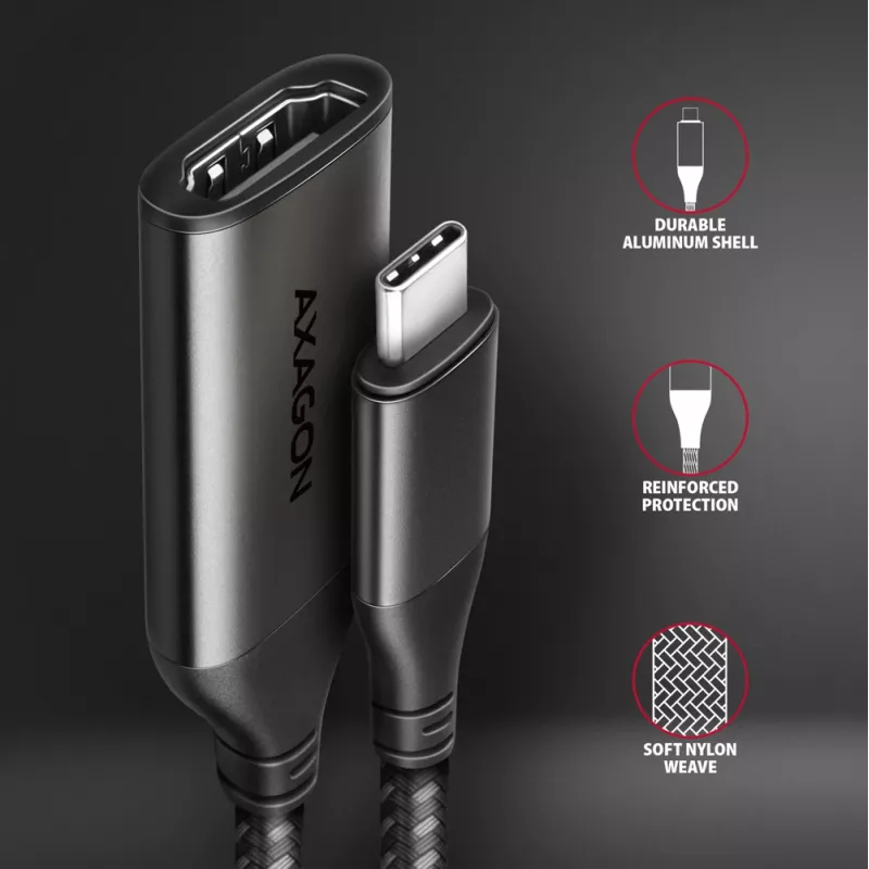 Adapter Axagon RVC-HI2M USB-C -> HDMI 2.0a 4K/60Hz HDR10
