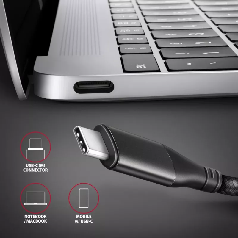 Axagon RVC-HI2MC USB-C -> HDMI 2.0a kabel 1,8 m, 4K/60Hz HDR10