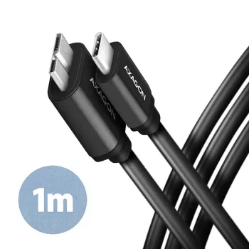 Kabel USB Axagon BUMM3-CM10AB Micro-USB B na USB C 1m Czarny