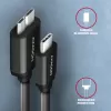 Kabel USB Axagon BUMM3-CM10AB Micro-USB B na USB C 1m Czarny