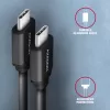 Axagon BUCM-CM10TB TWISTER kabel USB-C <> USB-C 0,6 m