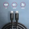 Kabel USB Axagon BUCM-CM30AB USB 2.0 3 m USB C Czarny