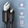 Axagon BUMM-AM10AB HQ kabel Micro USB <-> USB-A, 1m, USB 2.0, 2.4A, ALU, pleciony, czarny