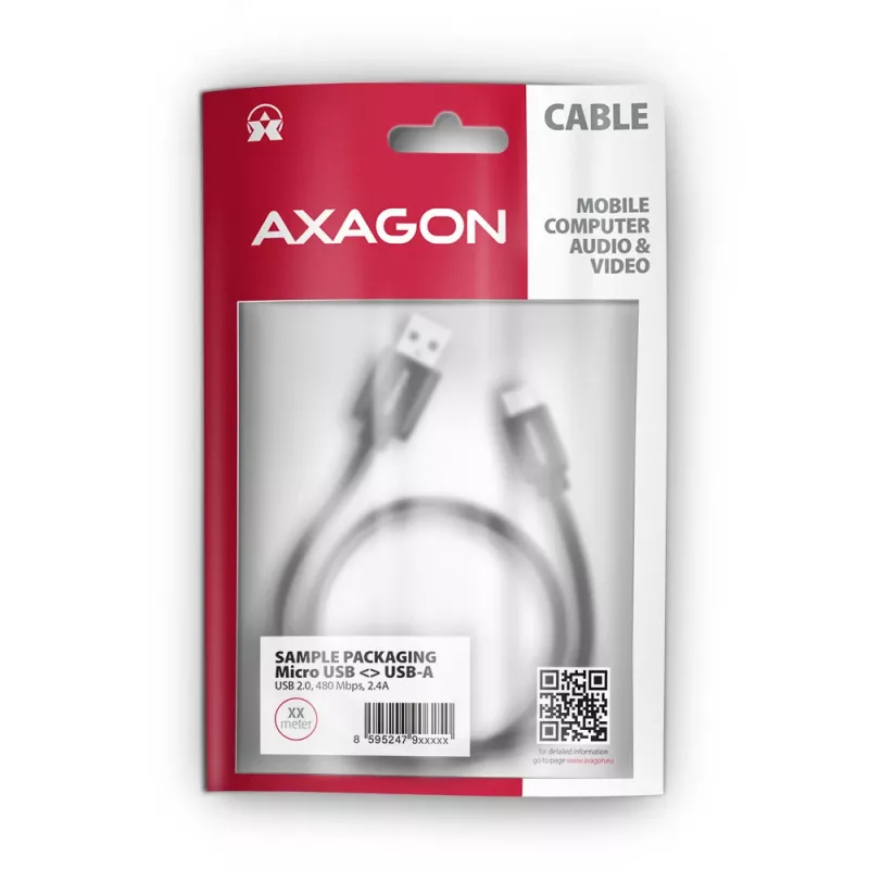 Axagon BUMM-AM15AB Kabel USB USB 2.0 1.5 m Micro-USB B USB A Czarny