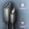 Axagon RUCM-AFAC przejściówka kablowa USB-C (M) -> USB-A (F), 20cm, USB 3.2 Gen 1, 3A, ALU
