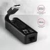 AXAGON ADE-XR adapter USB 2.0 Type-A na Fast Ethernet 10/100, RJ-45, Realtek RTL8152, czarny, 23 g