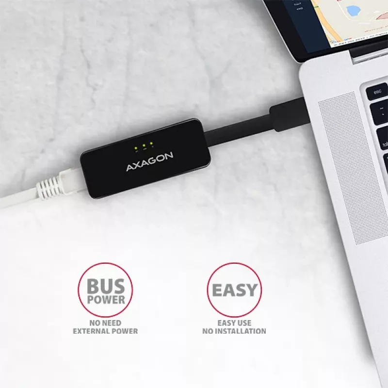 AXAGON ADE-XR adapter USB 2.0 Type-A na Fast Ethernet 10/100, RJ-45, Realtek RTL8152, czarny, 23 g