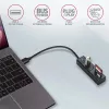 Axagon HMA-CR3A Metalowy wieloportowy hub USB 3.2 Gen 1 z trzema portami USB i czytnikiem kart