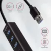 Axagon HMA-CR3A Metalowy wieloportowy hub USB 3.2 Gen 1 z trzema portami USB i czytnikiem kart