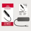 Axagon HMC-6H4A Hub USB 3.2 Gen 1, 4x USB-A, HDMI 4k/30Hz, PD 100W, kabel USB-C 20 cm