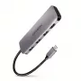 Axagon HMC-HCR3A 3x USB-A+ HDMI+ SD/microSD USB-C 3.2 Gen 1 hub 20cm Przewodowy USB 3.2 Gen 1 (3.1 Gen 1) Type-C Szary